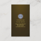 Carte De Visite Importations-exportations globales de cercle (Dos)