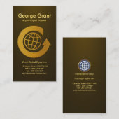 Carte De Visite Importations-exportations globales de cercle (Devant / Derrière)