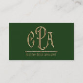 Carte De Visite Impôts sur les sociétés d'expert-comptable de CPA (Dos)