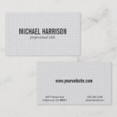Carte De Visite Impression à carreaux | Blanc (Devant / Derrière)
