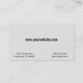 Carte De Visite Impression à carreaux | Blanc (Dos)