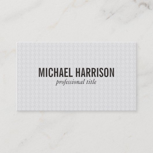 Carte De Visite Impression à carreaux | Blanc (Devant)
