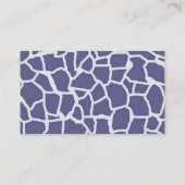 Carte De Visite Impression animalière girafe gris-bleu foncé ; Tab (Dos)