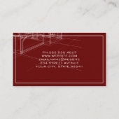 Carte De Visite Impression bleue | Architecte (Dos)