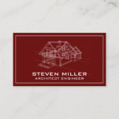 Carte De Visite Impression bleue | Architecte (Devant)