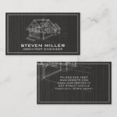 Carte De Visite Impression bleue | Architecte | Construction (Devant / Derrière)