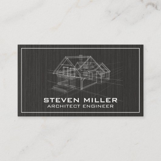 Carte De Visite Impression bleue | Architecte | Construction (Devant)