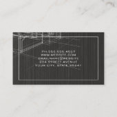 Carte De Visite Impression bleue | Architecte | Logo de constructi (Dos)