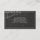 Carte De Visite Impression bleue | Architecte | Outils main (Dos)