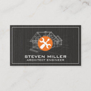 Carte De Visite Impression bleue   Architecte   Outils main