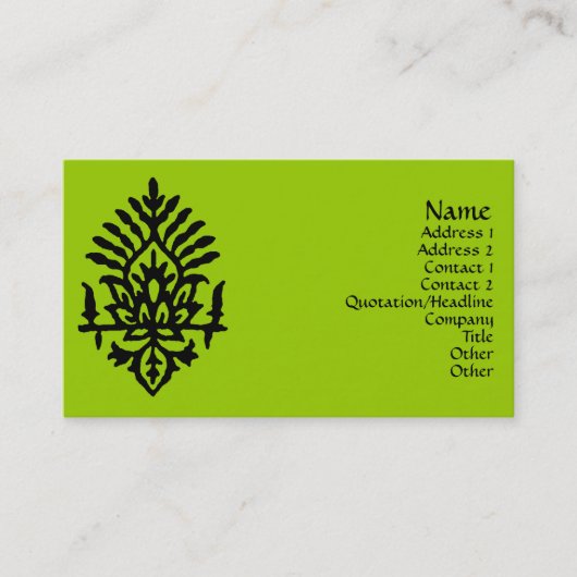 Carte De Visite Impression bloc Inde (Devant)