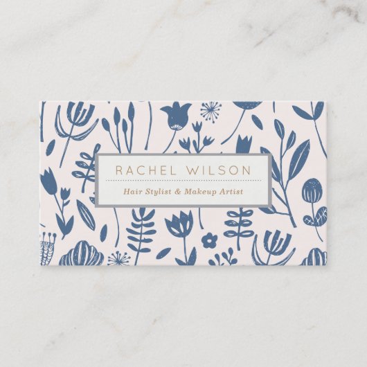 Carte De Visite Impression botanique folklorique (Devant)