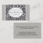 Carte De Visite Impression Cheetah | Perles, Texture (Devant / Derrière)