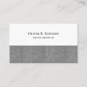 Carte De Visite Impression d'accent en denim gris clair sur blanc (Devant)
