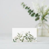 Carte de visite - impression d'aquarelle florale (Debout devant)