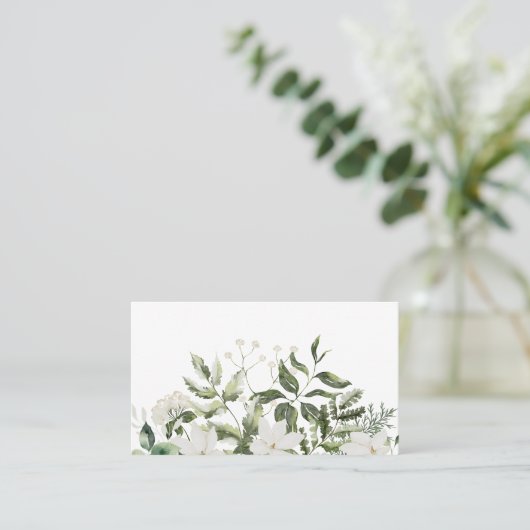 Carte de visite - impression d'aquarelle florale (Debout devant)