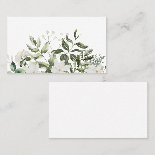 Carte de visite - impression d'aquarelle florale (Devant / Derrière)