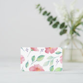 Carte de visite - impression d'aquarelle florale (Debout devant)