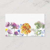 Carte de visite - impression d'aquarelle florale (Devant)