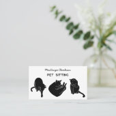 Carte De Visite Impression de bloc de chat Services pour animaux M (Debout devant)
