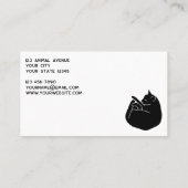 Carte De Visite Impression de bloc de chat Services pour animaux M (Dos)