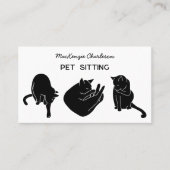 Carte De Visite Impression de bloc de chat Services pour animaux M (Devant)