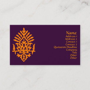 Carte De Visite Impression de bloc Inde