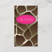 Carte De Visite Impression de girafe PixDezines, Brown (Dos)