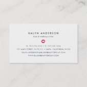 Carte De Visite Impression de la lèvre en bande noire et blanche (Dos)