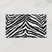 Carte De Visite Impression de la peau zébrée (Dos)
