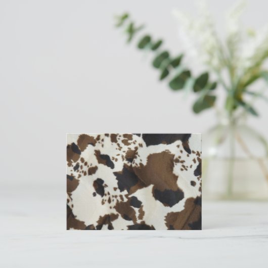 Carte De Visite Impression de la vache (Debout devant)