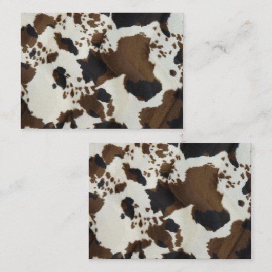 Carte De Visite Impression de la vache (Devant / Derrière)