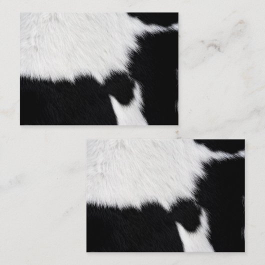 Carte De Visite Impression de la vache (Devant / Derrière)