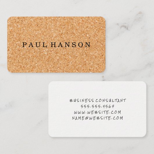 Carte De Visite Impression de liège (Devant / Derrière)