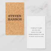 Carte De Visite Impression de liège (Devant / Derrière)