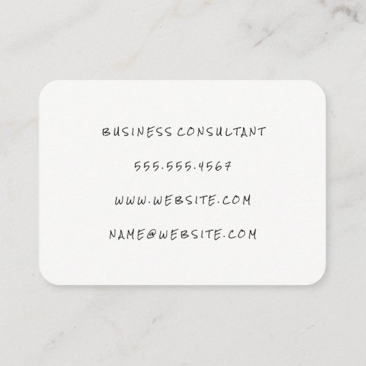 Carte De Visite Impression de liège (Dos)