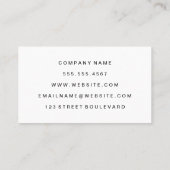 Carte De Visite Impression de liège | Bouteilles de verres à vin (Dos)