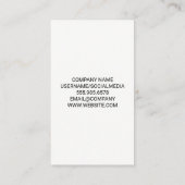 Carte De Visite Impression de liège | Verre de vin rouge et tôle (Dos)