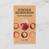 Carte De Visite Impression de liège | Verre de vin rouge et tôle (Devant)