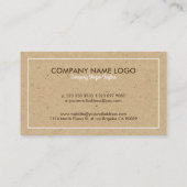 Carte De Visite Impression de papier d'artisanat Brown léger (Dos)