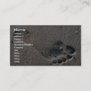 Carte De Visite Impression de pied huilé