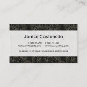 Carte De Visite Impression de serpent noir (Dos)