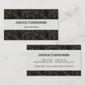 Carte De Visite Impression de serpent noir (Devant / Derrière)