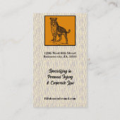 Carte De Visite Impression de tigre noir et or (Dos)