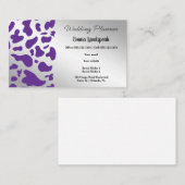 Carte De Visite Impression de vache argentée et violette (Devant / Derrière)