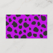 Carte De Visite Impression de vache, Motif de vache, Spots de vach (Dos)