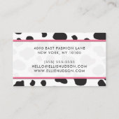 Carte De Visite Impression De Vache, Motif De Vache, Spots De Vach (Dos)