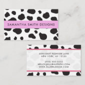 Carte De Visite Impression De Vache, Motif De Vache, Spots De Vach (Devant / Derrière)