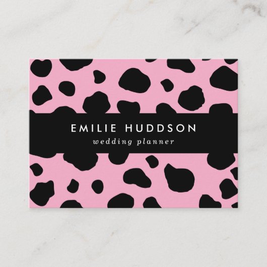 Carte De Visite Impression de vache, Motif de vache, Spots de vach (Devant)