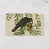 Carte De Visite Impression d'oiseau Grackle Violet d'Audubon Botan (Dos)